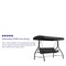 Flash Furniture Black 3-Seater Convertible Canopy Patio Swing/Bed TLH-007-BK-GG - alternate 2